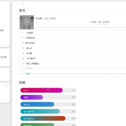 布局好看的个人主页HTML源码