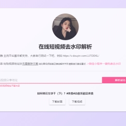 短视频去水印HTML修复版源码