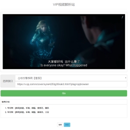 简约的VIP视频解析源码 免安装