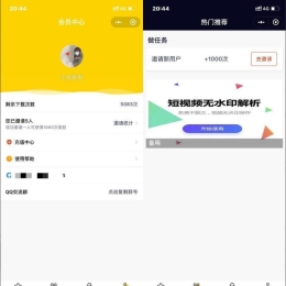 短视频去水印微信小程序源码 前台后台商业完整版